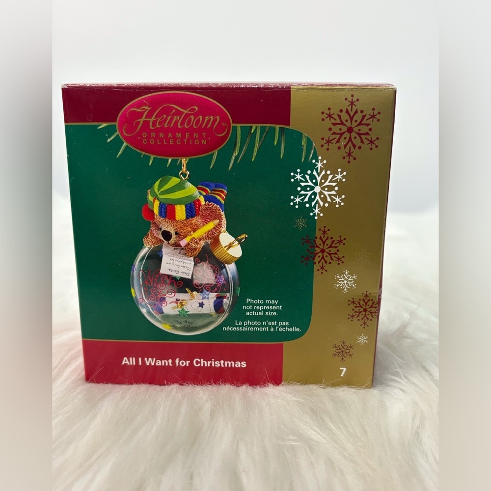Carlton Cards Heirloom Ornament - Multicolor Bear in Globe